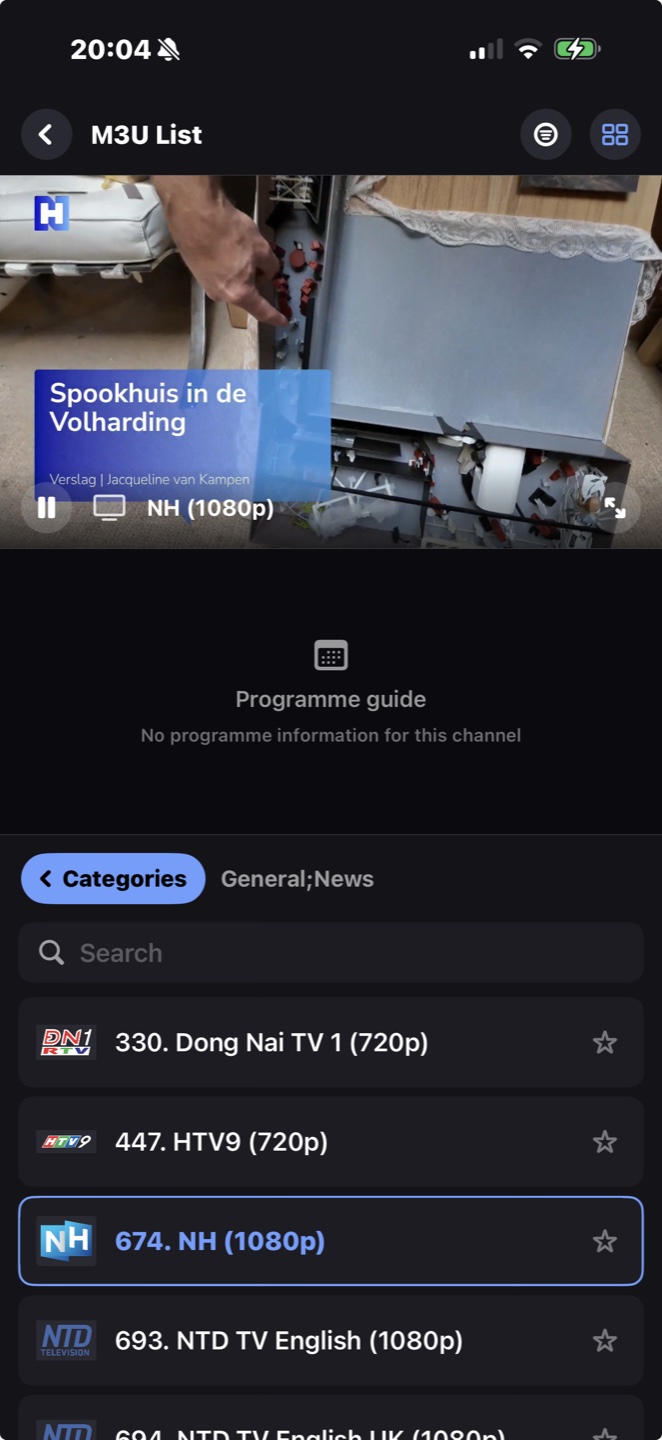 Kvox no iPhone — Live TV