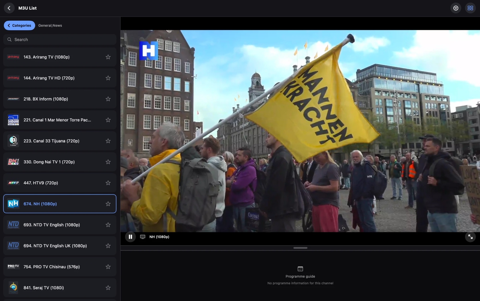 Kvox no Mac — Live TV